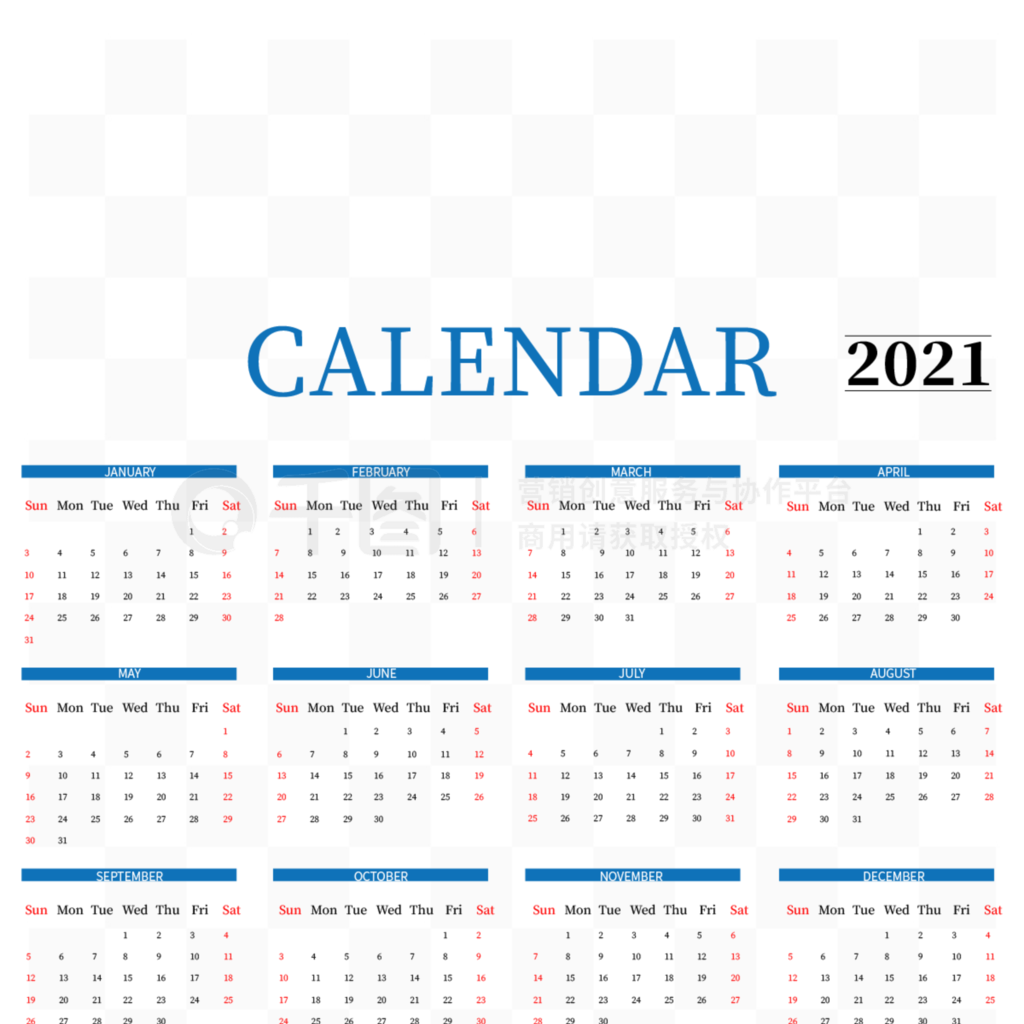 2021 calendar ţɫ