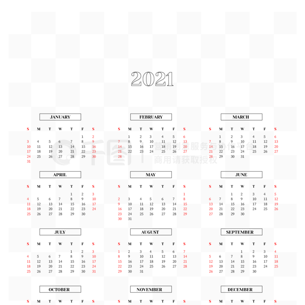 2021 calendar Լ