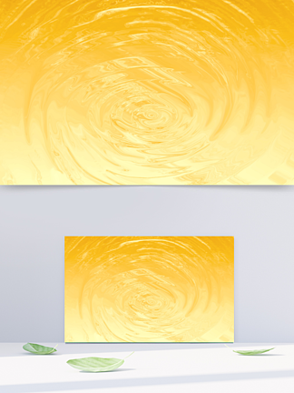 金黄色油水波纹背景透明素材图海报背景图
