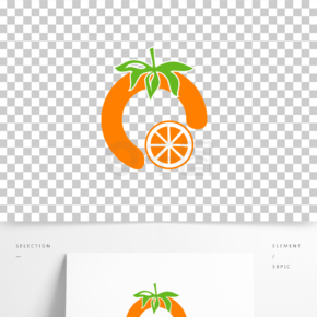 橙子logo矢量創意水果圖標生鮮農副產品