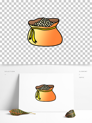 大米袋子粮食粗粮食品米饭水稻五谷杂粮矢量