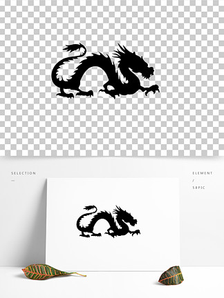 【中國龍剪影】圖片免費下載_中國龍剪影素材_中國龍剪影模板-千圖網