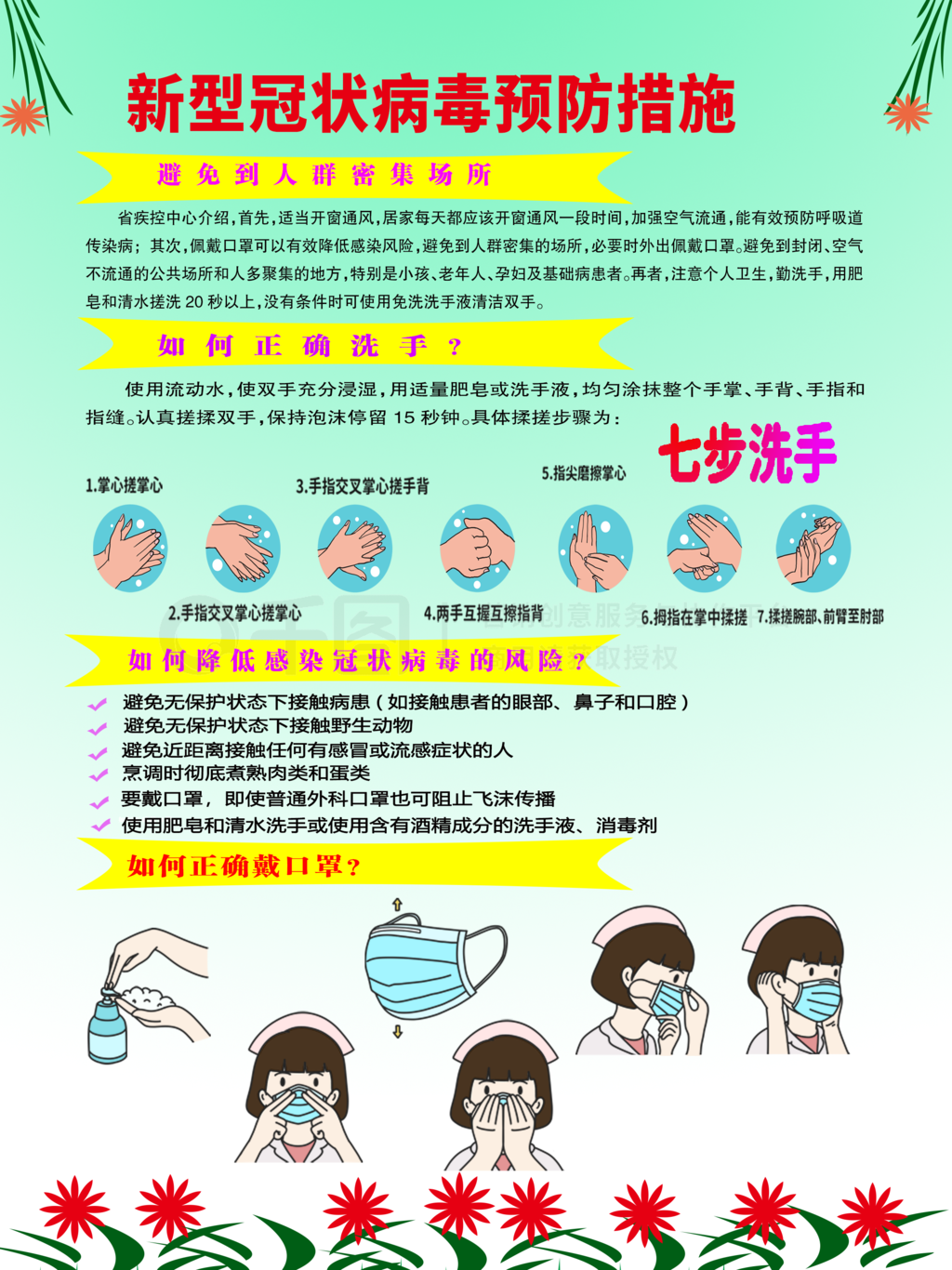 新型冠状病毒预防措施