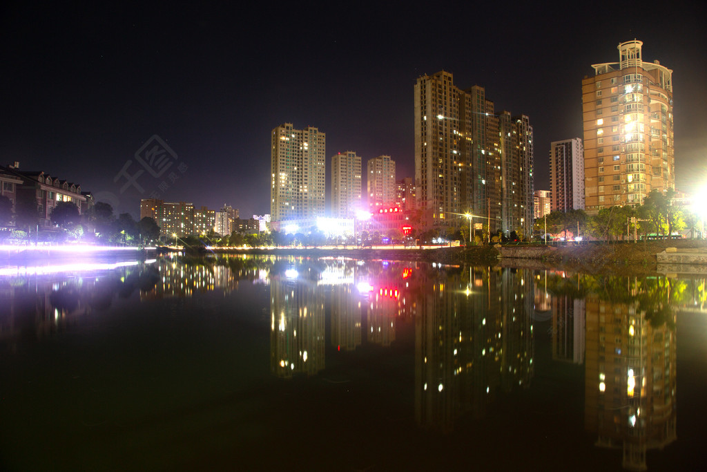 巖下村夜景台州風光街道夜景地標座標