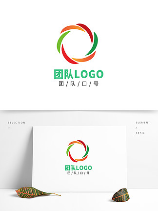 漸變陽光積極向上合作六 i>人 /i>團隊 i>logo /i>