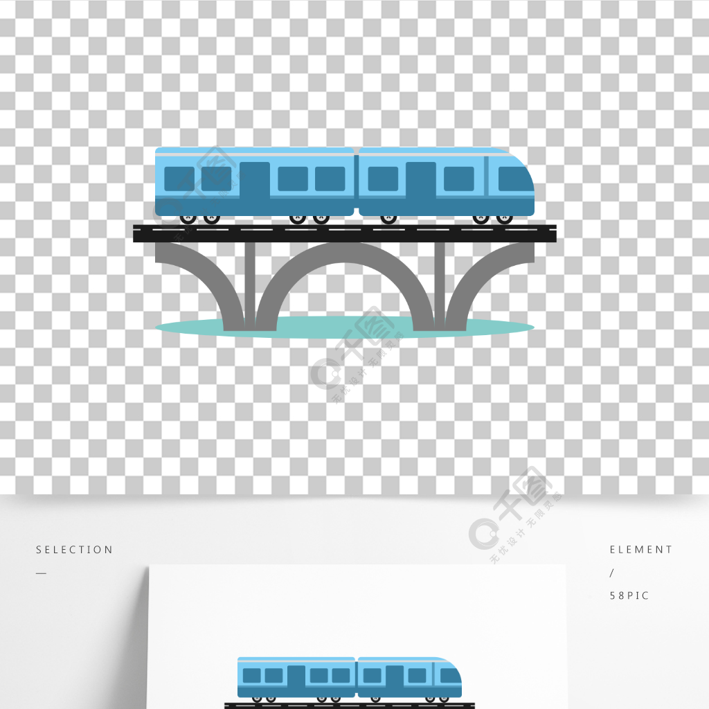 火车过桥简笔画图片