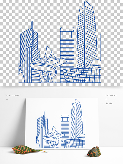 东莞地标建筑绘画图片