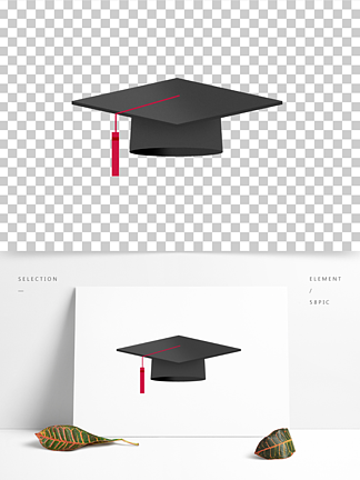 卡通博士帽素材 畢業季 碩士帽 畢業帽