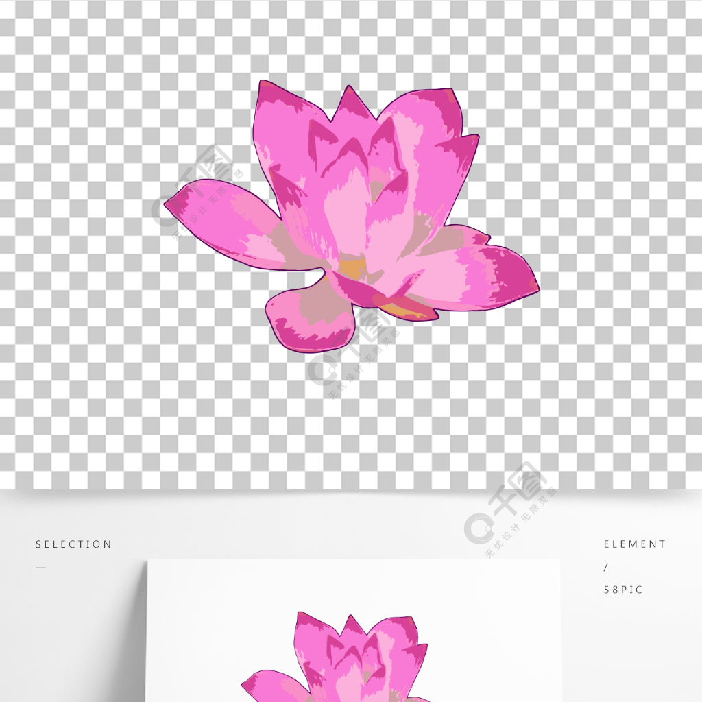 卡通手繪植物蓮花png免摳圖片素材