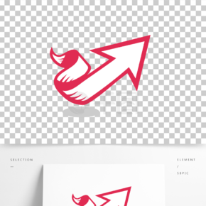 創意箭頭免摳方向標誌素材