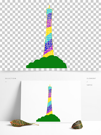 广州塔 手绘 i