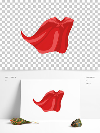 红色披风素材图片