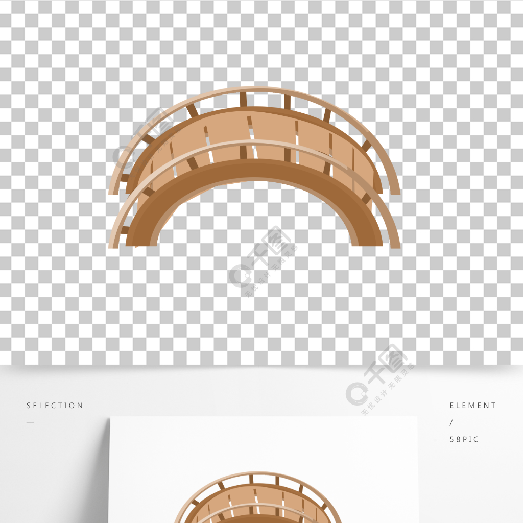 原創傳統古風木板卡通橋 模板免費下載_psd格式_2000像素_編號4026595