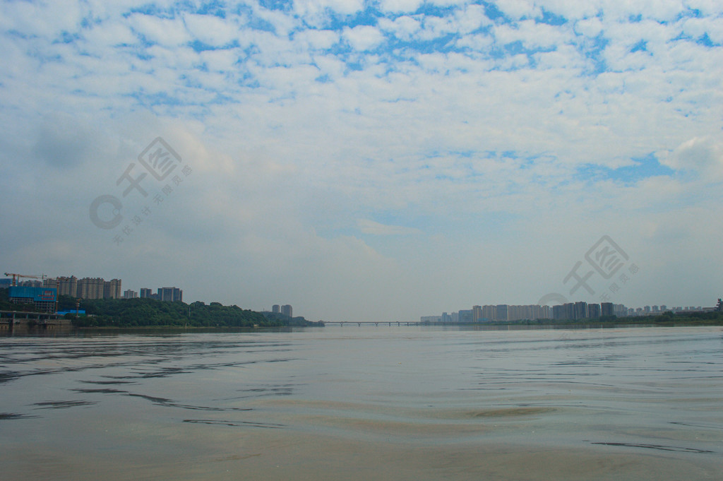 湘江水上藍天水面江面湖水江水自然風景