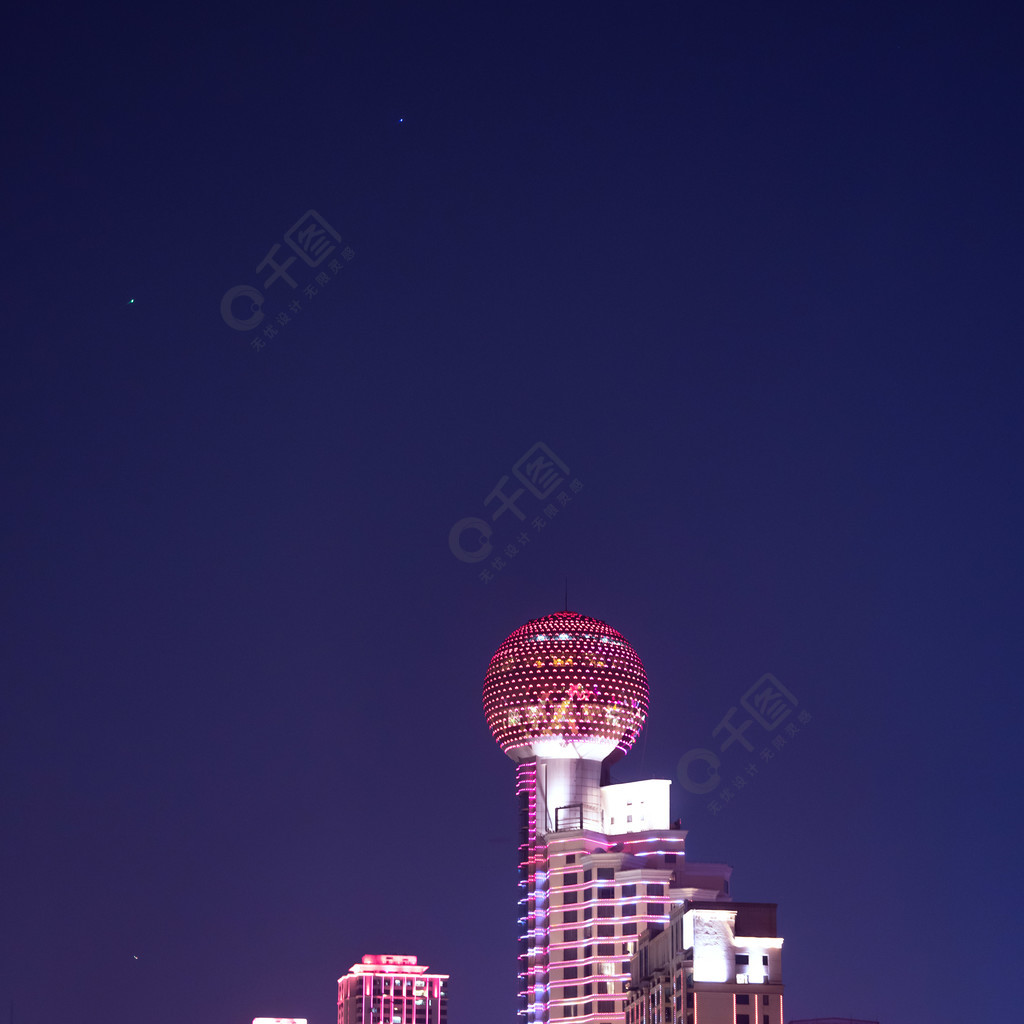 城市建築夜景燈光風景