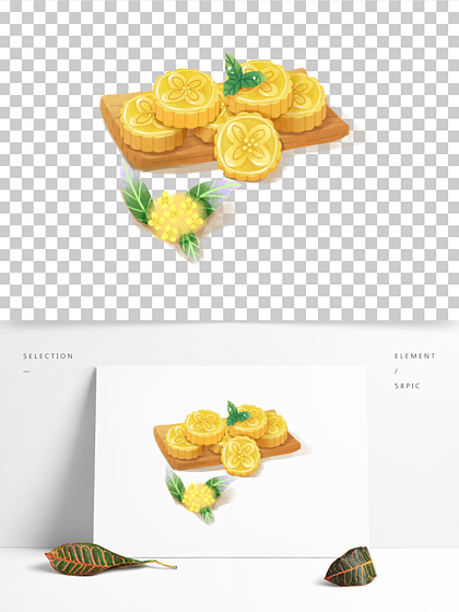 桂花糕卡通画图片