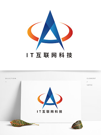 互聯網行業logo65796漸變it互聯網共享科技logo79105圓形藍色漸變it