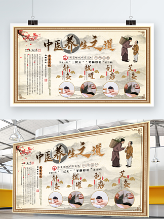 中国传统中医<i>养</i><i>生</i>文化展板