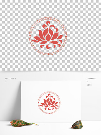 蓮花元素設計素材免費下載_蓮花元素設計圖片-千圖平面設計