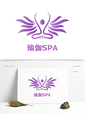 渐变风女性健康瑜伽<i>spa</i> logo