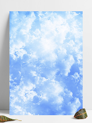 云朵素材渐变广告海报背景173291774手绘蓝色晴朗天空云彩渐变蓝天