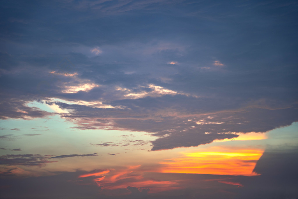 天空晚霞雲彩素材