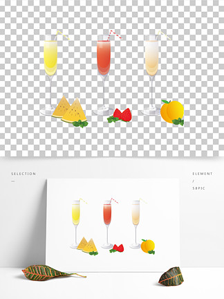 茶水果茶滿杯柚柚16811卡通矢量水果杯素材011手繪卡通水果杯png元素
