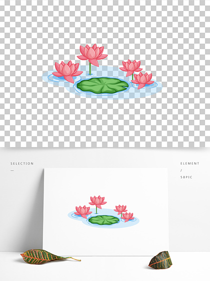 荷花蓮花設計元素