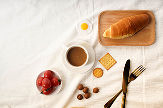 <i>西</i>餐早餐食品静物图片