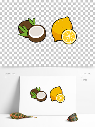 卡通可愛椰子設計素材免費下載_卡通可愛椰子設計圖片-千圖平面設計