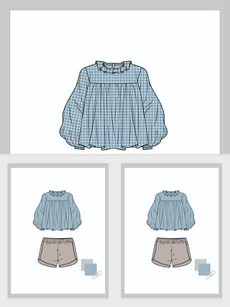 上衣ai矢量服裝款式cdr可修改模板免費下載_eps格式_編號36162134-千