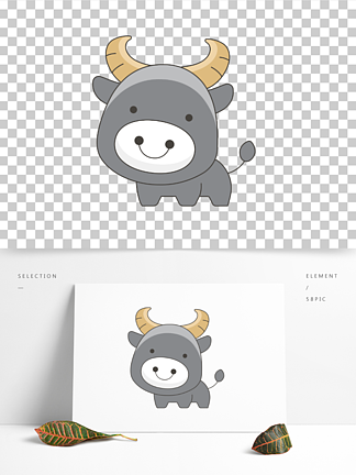 【十二生肖牛卡通插畫】圖片免費下載_十二生肖牛卡通插畫素材_十二