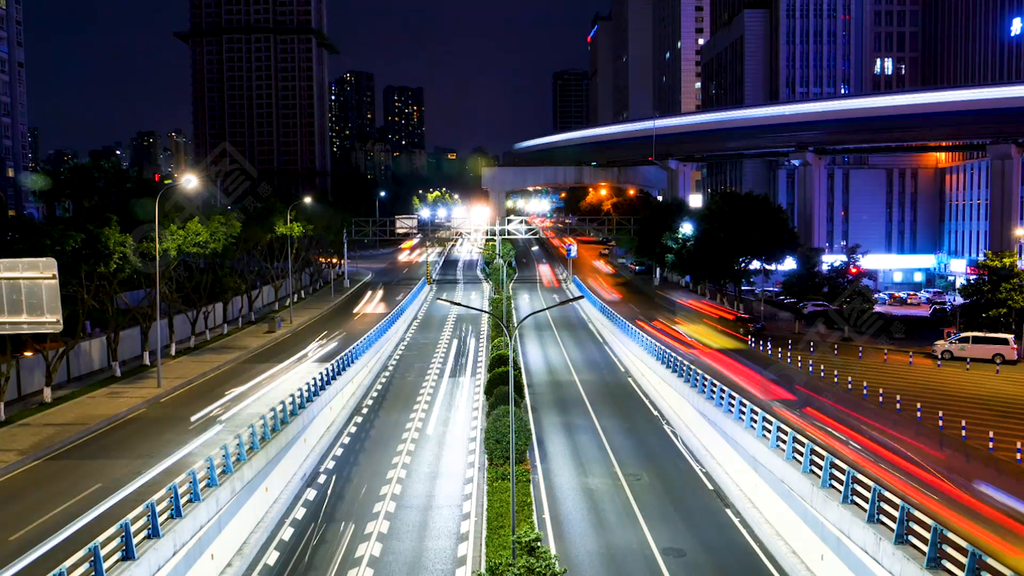 車流延時,城市夜景實拍視頻免費下載_mov格式_1920像素_編號40536269