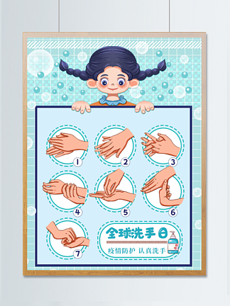 洗手步骤健康防疫<i>全</i><i>球</i>洗手日