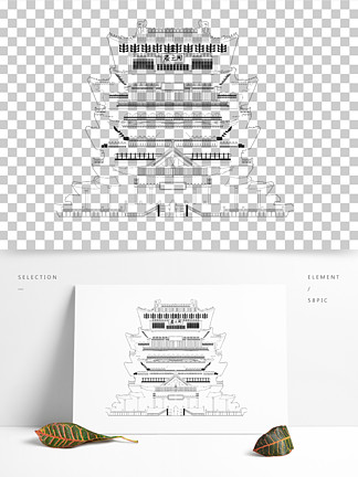 滕王阁设计图纸图片