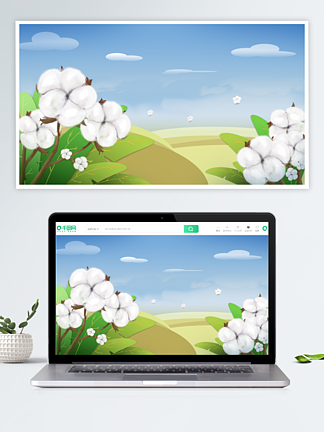 棉花田简笔画简单图片