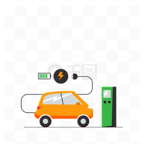 绿色新能源电动汽车充电