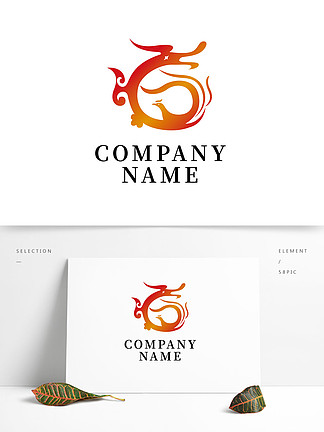 创意中国风祥<i>龙</i>logo设计