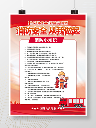 消防安全知识科<i>普</i>教育宣传系列海报