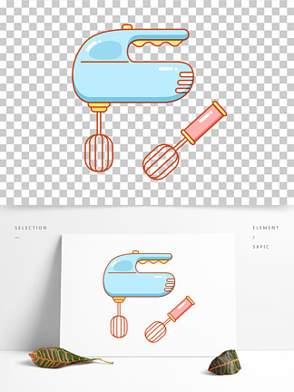 卡通手繪廚具打 i>蛋 /i>器線條插 i>畫 /i>矢量裝飾元素