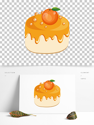 橙子蛋糕简笔画图片