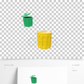 [卡通垃圾桶]png圖片下載-卡通垃圾桶png素材格式文件-千圖