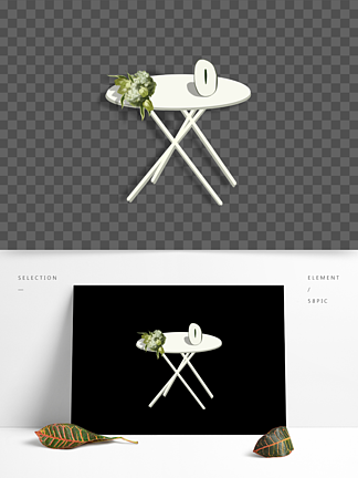 白色桌子婚礼效果图甜品台装饰白绿<i>花</i>艺桌牌
