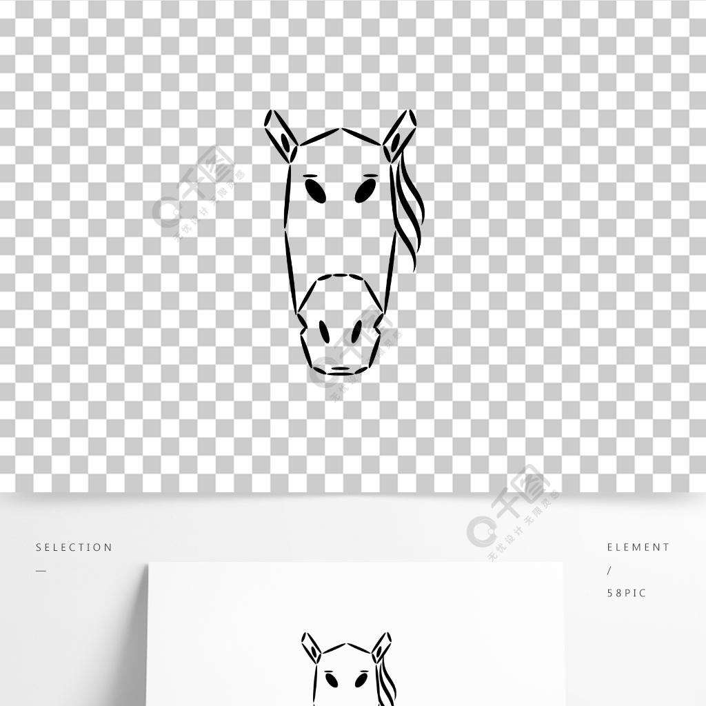 馬馬頭馬頭圖形簡筆