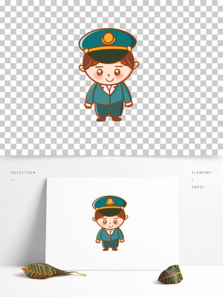 叔叔 i>卡 /i> i>通 /i> i>人 /i> i>物 /i>形象可愛頭像免摳手繪元素