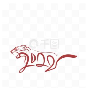 虎年标志简单图片