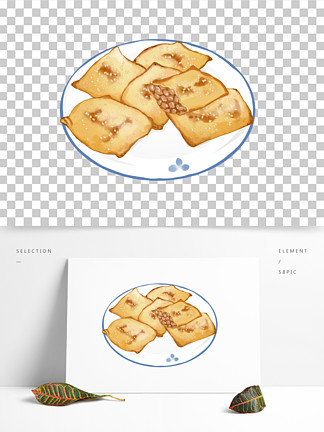 122原创手绘插画新疆特色小吃烤包子原创手绘插画新疆特色小吃烤包子
