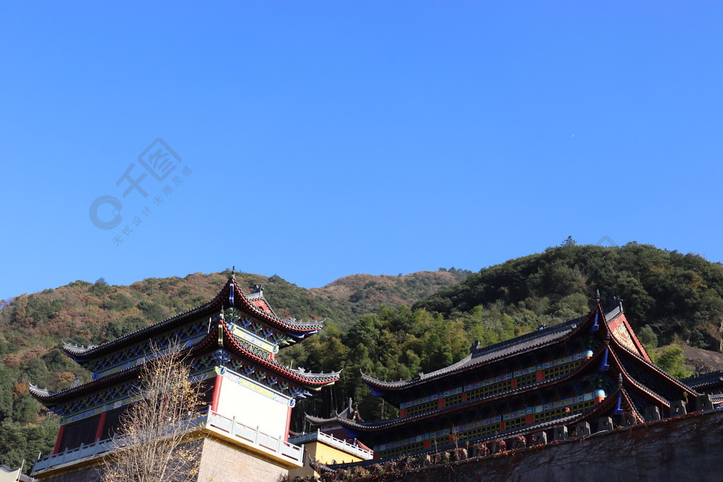 浙江諸暨西天寺建築特寫