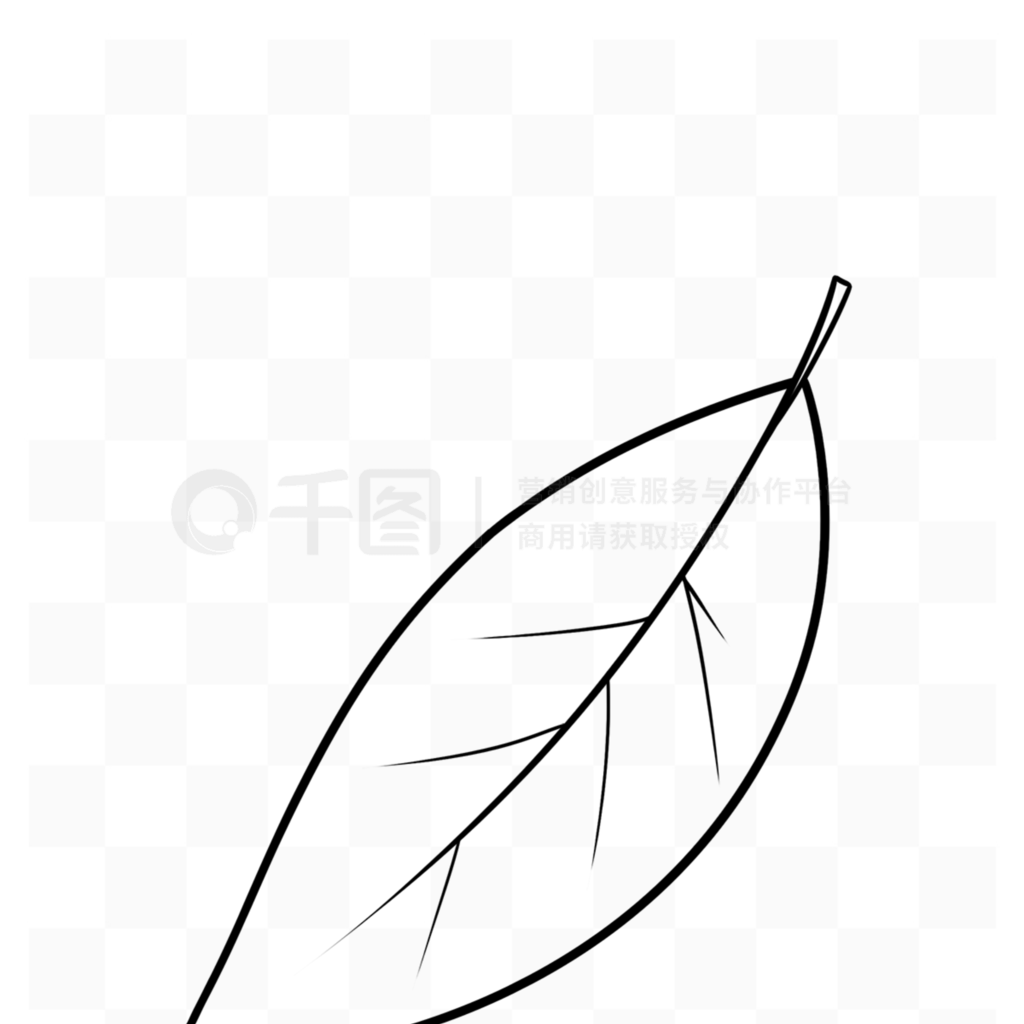 leaf black and white clipart