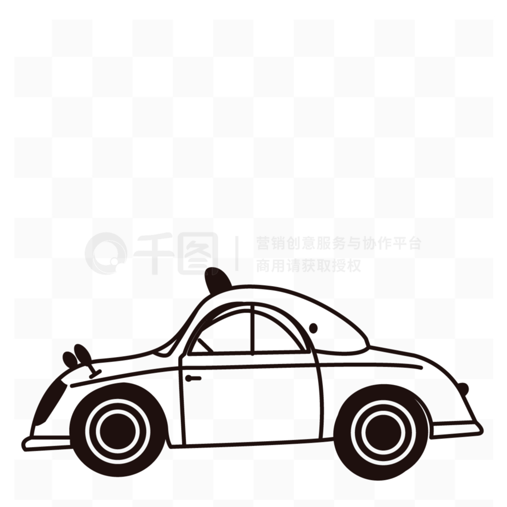 С߸car black and white clipart